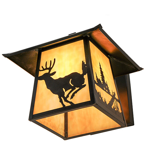 12" Wide Stillwater Deer Creek Solid Mount Wall Sconce