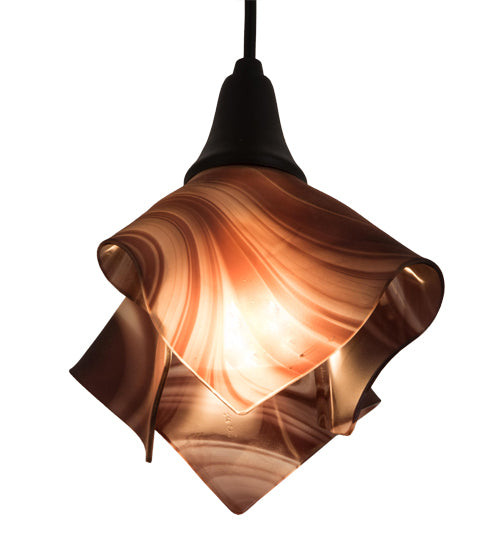 10" Wide Handkerchief Chambord Swirl Pendant