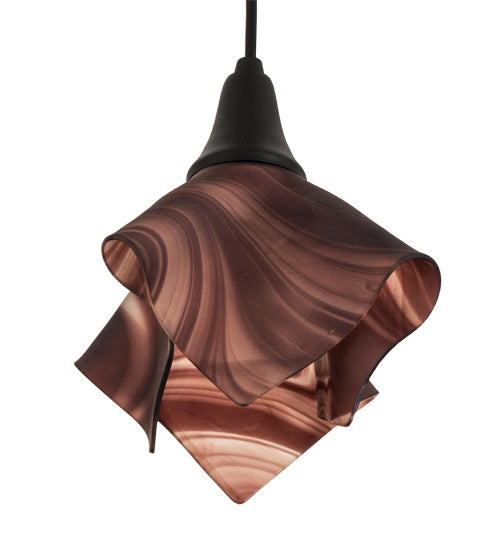 10" Wide Handkerchief Chambord Swirl Pendant