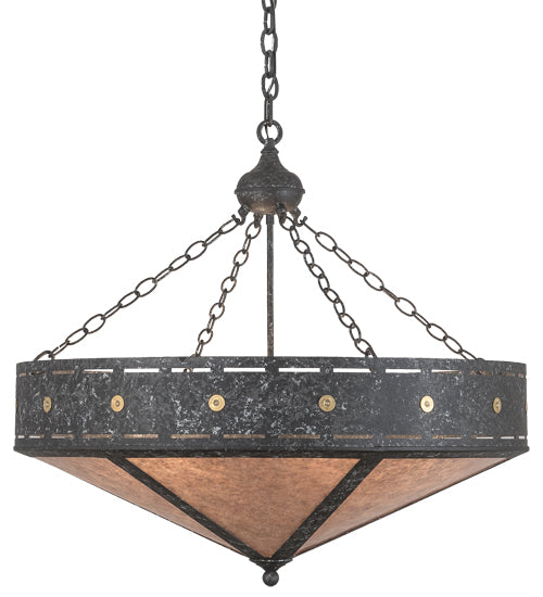 30" Wide Craftsman Target Inverted Pendant