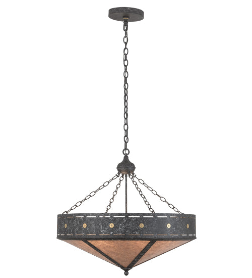 30" Wide Craftsman Target Inverted Pendant