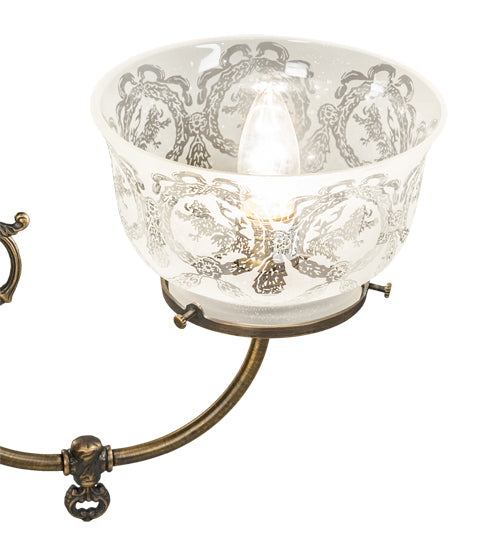 27" Wide Revival Gas & Electric 4 Light Chandelier