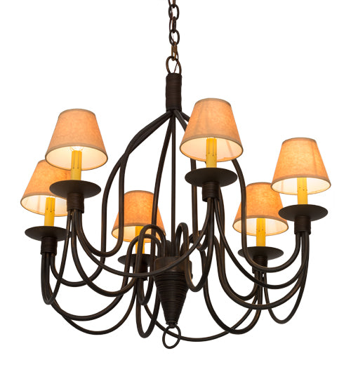 30"W Bell 6 Lt Chandelier