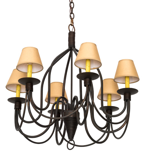 30"W Bell 6 Lt Chandelier