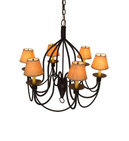 30"W Bell 6 Lt Chandelier