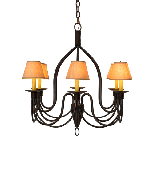 30"W Bell 6 Lt Chandelier