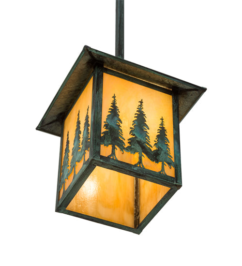 9"Sq Seneca Tall Pines Pendant