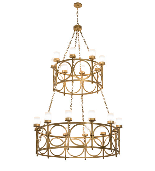 60" Wide Porta 20 Lt Two Tier Chandelier