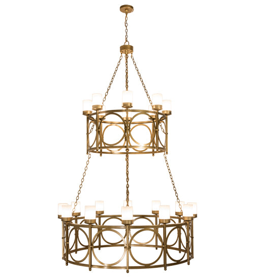 60" Wide Porta 20 Lt Two Tier Chandelier