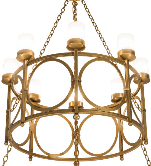 60" Wide Porta 20 Lt Two Tier Chandelier