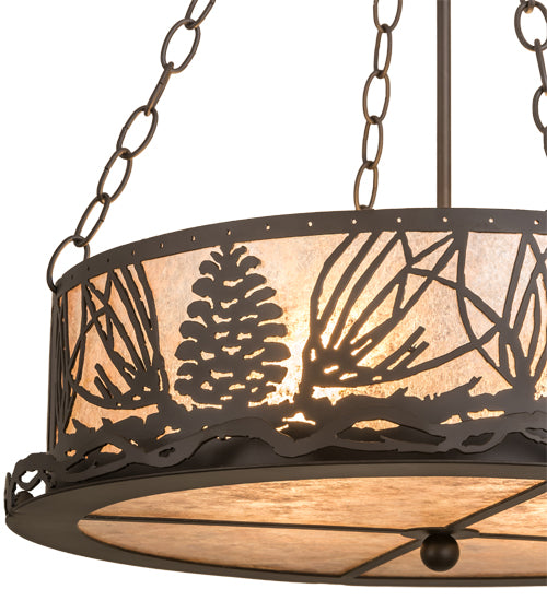 22" Wide Mountain Pine Inverted Pendant