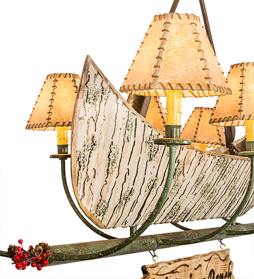 68"L Personalized Canoe 8 Lt Chandelier