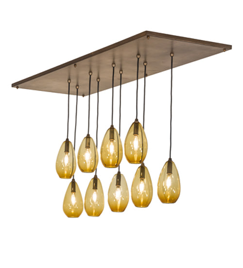 54"L Raquel 9 Lt Cascading Pendant