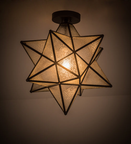 18" Wide Moravian Star Flushmount