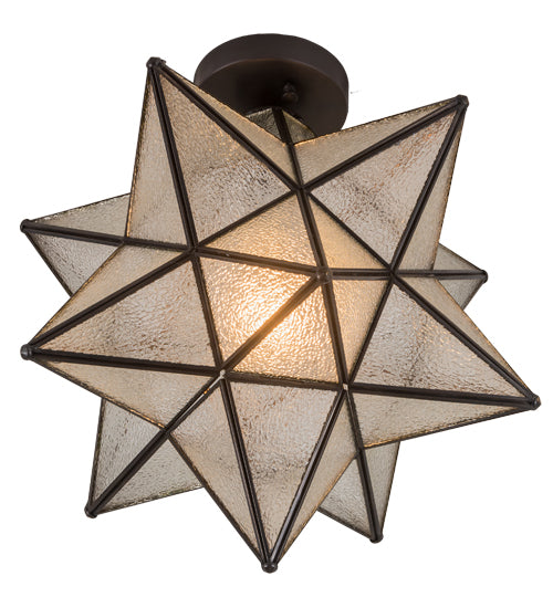 18" Wide Moravian Star Flushmount