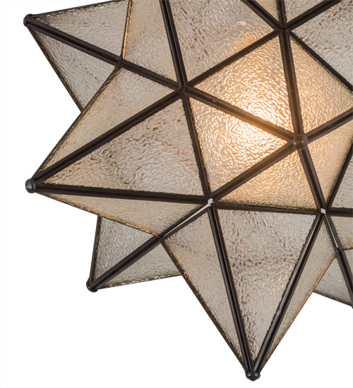 18" Wide Moravian Star Flushmount