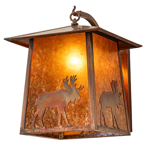 16" Wide Stillwater Lone Moose Wall Sconce