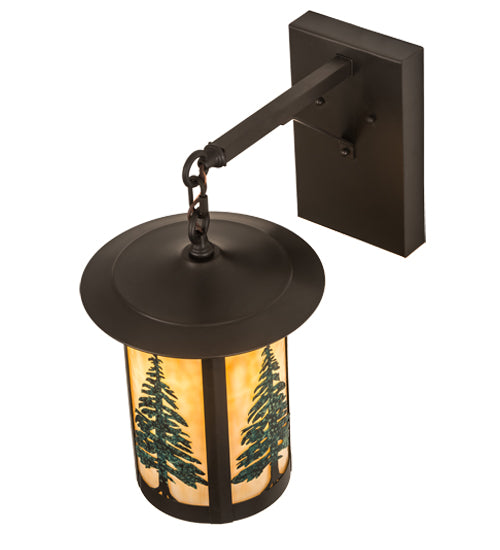 10" Wide Fulton Tall Pines Hanging Wall Sconce