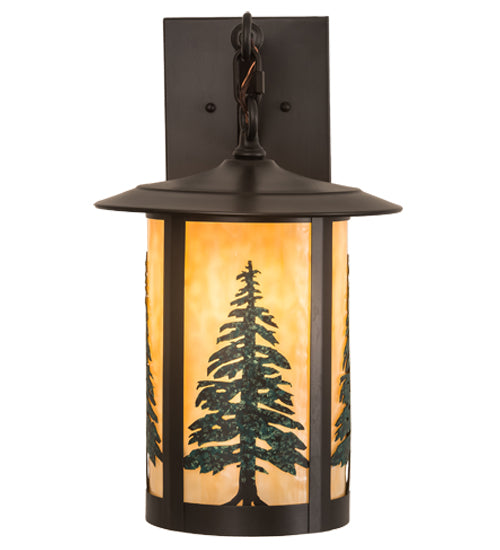 10" Wide Fulton Tall Pines Hanging Wall Sconce