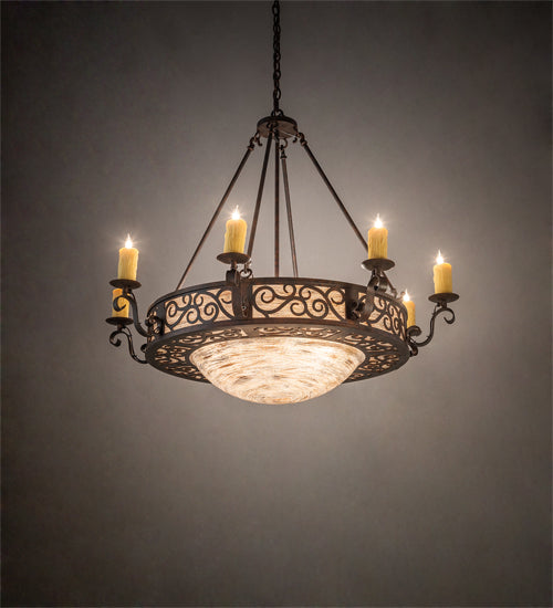 42" Wide Delano 8 Light Bowl Chandelier