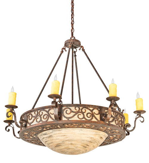 42" Wide Delano 8 Light Bowl Chandelier