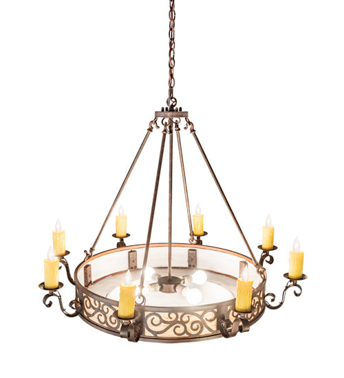 42" Wide Delano 8 Light Bowl Chandelier