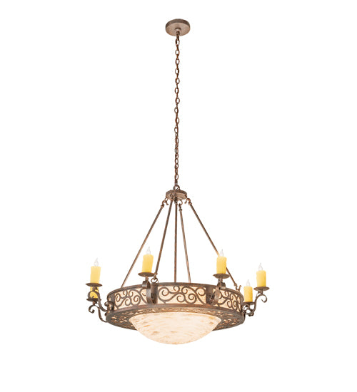 42" Wide Delano 8 Light Bowl Chandelier