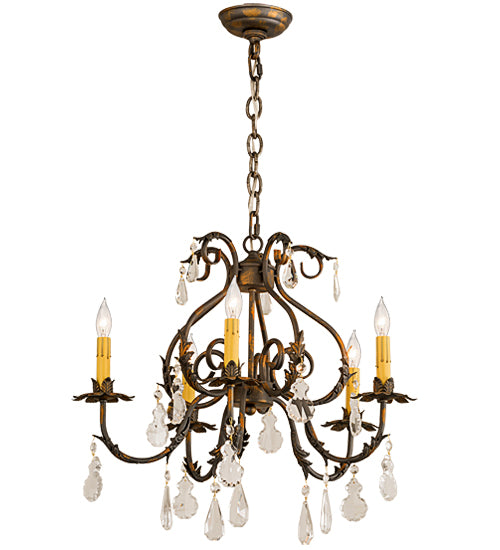 24"W Chantilly 5 Lt Chandelier