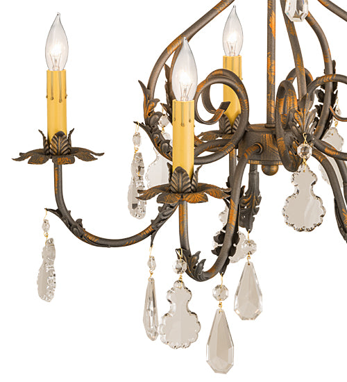 24"W Chantilly 5 Lt Chandelier