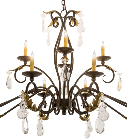 62" Long Windsor 14 Light Oblong Chandelier