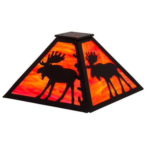 13" Square Lone Moose Shade