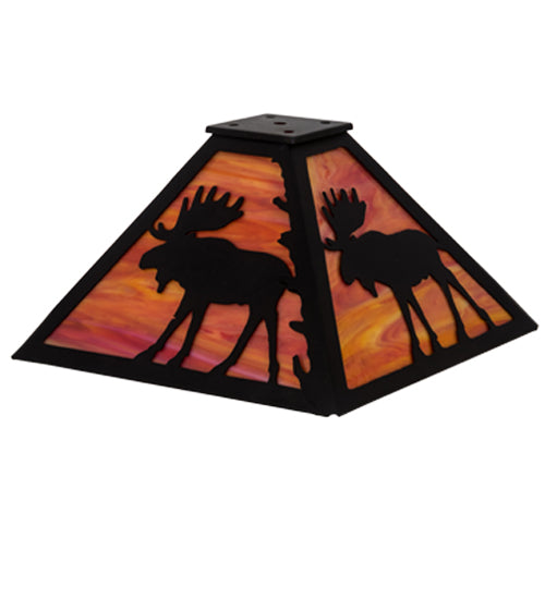 13" Square Lone Moose Shade