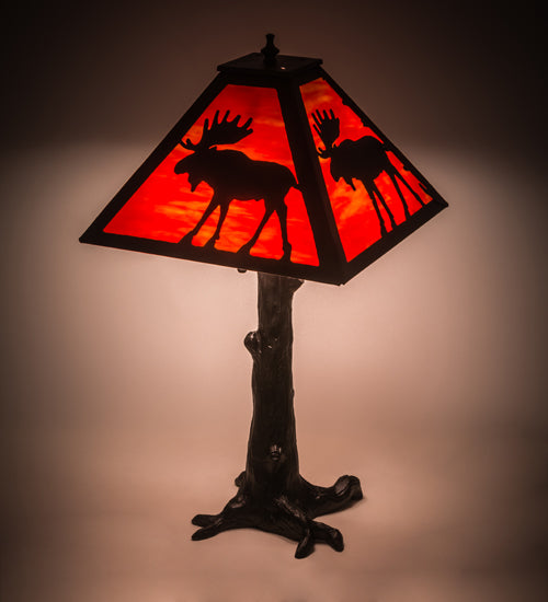 24"H Lone Moose Table Lamp