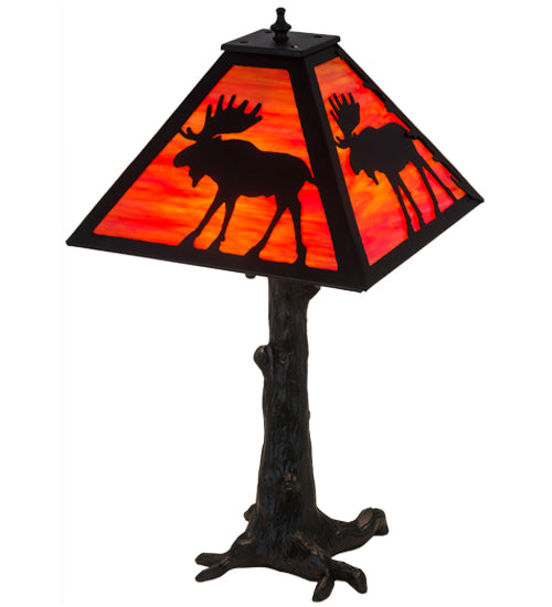 24"H Lone Moose Table Lamp