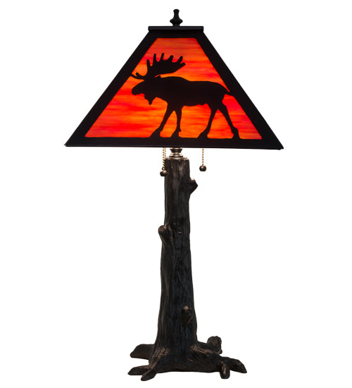 24"H Lone Moose Table Lamp