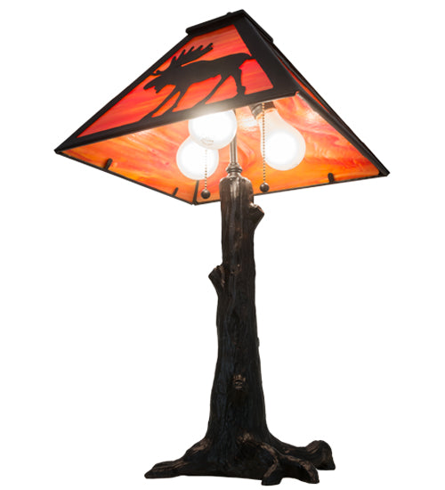 24"H Lone Moose Table Lamp