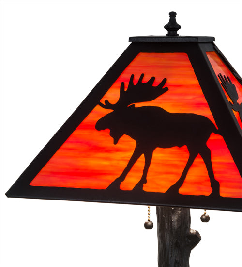 24"H Lone Moose Table Lamp