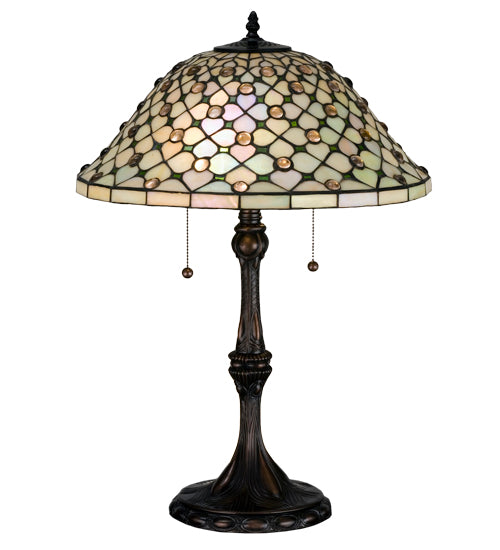 25"H Diamond & Jewel Table Lamp