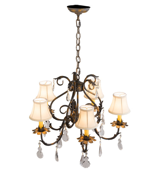 25"W Chantilly 5 Lt Chandelier