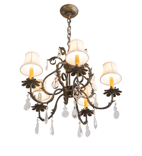 25"W Chantilly 5 Lt Chandelier