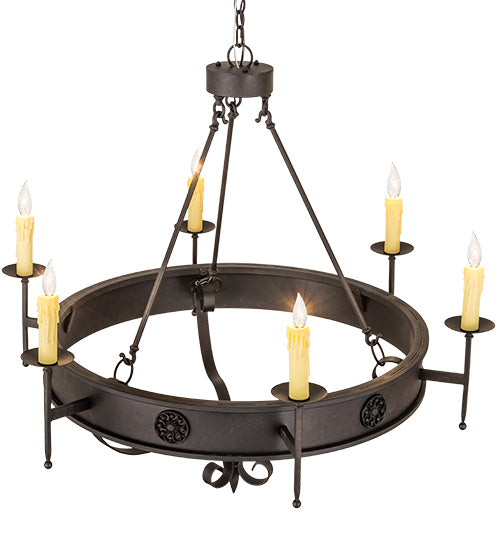 48"W Lorenzo 6 Lt Chandelier