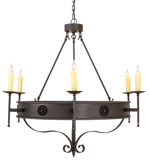 48"W Lorenzo 6 Lt Chandelier