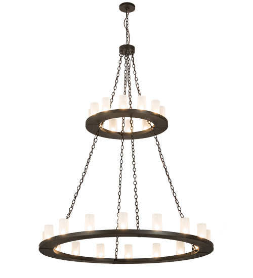 60"W Loxley 28 Lt Two Tier Chandelier