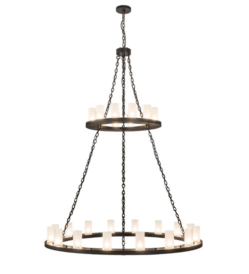 60"W Loxley 28 Lt Two Tier Chandelier