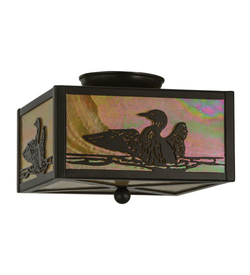 10"Sq Loon Flushmount