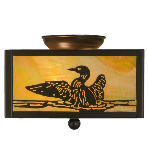 10"Sq Loon Flushmount