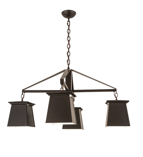 41"W Mission Midnight 4 Lt Chandelier