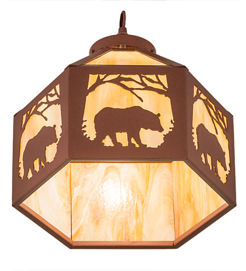 13"W Lone Bear Fan Light