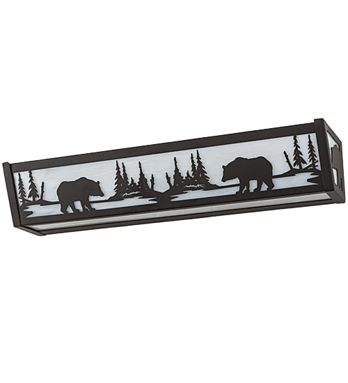 24"W Bear At Lake Vanity Light