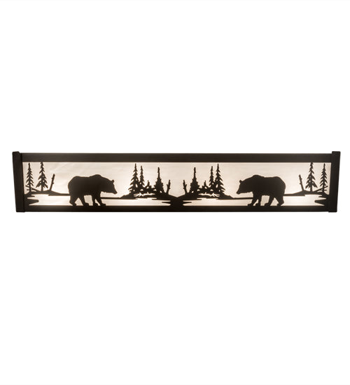 24"W Bear At Lake Vanity Light